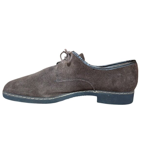 Vintage K Shoes Made in England Suede Dark Brown Leather Casual Derby Mens US 8 - Picture 2 of 15